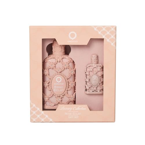 Orientica Rose Eclat 2 Pc Gift Set Eau De Parfum – Rose, Fruity, Bergamot, Peach Blossom, Musk, Amber - Arabic Floral Perfume for Women & Men - Arabic Perfume Gifts for Women & Men