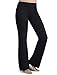Bamans Womens Bootcut Yoga Pants with Pockets Tummy Control Workout Long Dress Bootleg Yoga Pants