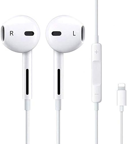 Luvfun Earphones,Headphones In Ear Noise Isolating Earphones with Microphone Wired Headphones with Volume Control Compatible for iPhone X/X Max/XR/8/8 Plus/ 7/7 Plus (White)