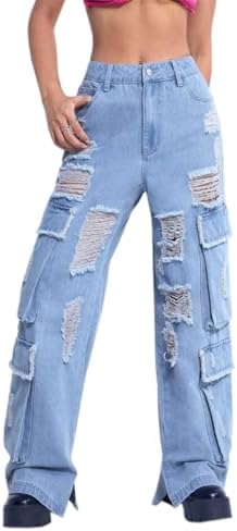 Pantalones De Maternidad Vaqueros De Pierna Ancha | Cintura Ajustable Y Elástica | Modernos, Elegantes Y Prácticos Para Todo El Embarazo