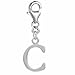 Pro Jewelry Dangling Letters Clip on Pendant Charm for Bracelet or Necklace (C)