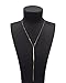 Geerier Gold Chain Y Type Simple Bar Necklace Pendant Long Lariat Necklace