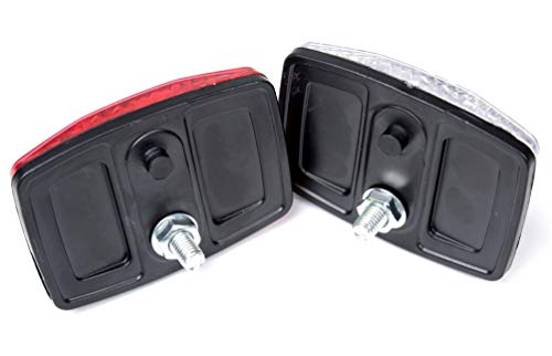 MBP Bicycle Front & Rear Reflector Kit Bracket for Handlebar and Seatpost and Bolt on for Racks or Fenders