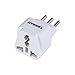 TESSAN Grounded Universal Travel Plug Adapter USA to Italy Travel Prong Converter Adapter Plug Kit for Italy (Type L) - 3 Pack(WHITE)