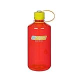 Nalgene Tritan 32 Ounces Narrow Mouth BPA-Free Water Bottle, Pomegranate