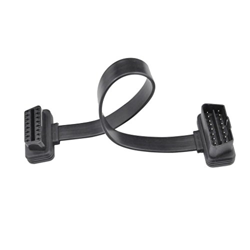 Launch Obd2 Cable, 16 Pin Male To Female Flat Ribbon Cable with Angled Connectors 120cm for all OBD2 Vehicles