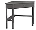 SilkWood Studio Ellen Space Saving 1 Drawer Corner Desk, Gray