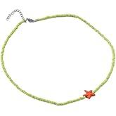 Seed Bead Choker Necklace for Women Bohemian Tiny Beads Choker Colorful Rice Bead Starfish Choker Summer Surfer Beach Necklace Jewelry Gift