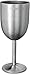 Gourmia GGS9350 Stainless Steel Wine Glasses, 2 Pack With Clear Plastic Lids – 15oz Portable, Insulated Cups for Travel and Outdoor Use - Keeps Drink Hot or Cold, Non-Skid Rubber Feet