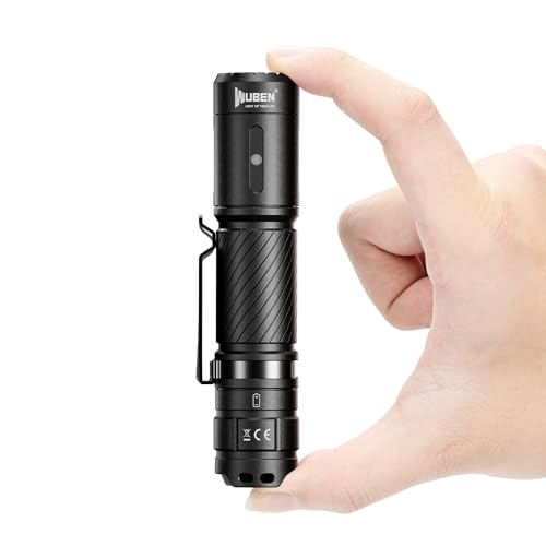 Torch Light Rechargeable WUBEN C3 Flashlights 1200 Lumen Led Rechargeable Torch Light 6 Modes Super Bright, IP68 Waterproof Torch, Best for Camping, Outdoor, Emergency, Everyday Carry, Gifts for Men