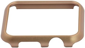 Apple Watch Bumper 42mm, Smarmate Aluminum Protective Frame Cover Case for 42mm Apple Watch Series 3, Series 2, Series 1 - Bright Gold