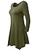 BELAROI Plus Size Tops for Women Fall Tunic Tops to Wear with Leggings 3/4 Sleeve Casual Swing Loose T Shirts Blouse(2X, Army Green)