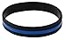 Emblematic Jewelry Police Officers Patrol Awareness Support Thin Blue Line Silicone Wristband Bracelets Value Pack (1 bracelet)