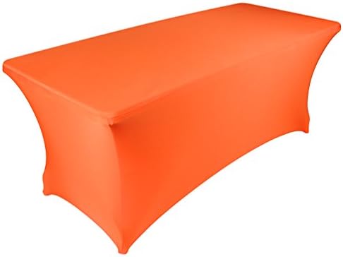 BanquetBay 6FT Stretch Tablecloth -Orange