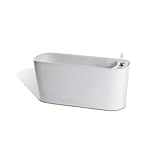 Algreen 15405 Self Watering Modena Windowsill Planter and Herb Garden, Gloss White