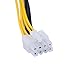 Duttek ATX 4-Pin Male to 8-Pin Female CPU Board Power Supply Converter Adapter Cable