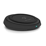 Qi-infinity Fast Wireless Charger Pad with Cooling Fan to Lower Temperature & Improve Battery Life for Charging Samsung Galaxy Note 5, S7, S6 plus, S6 edge, S5, Nexus, LG G3 G4 - Halo Model