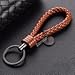 Zorratin Braided Weave Leather Key Fob Keychain Ring Grip Universal fit All Car Models
