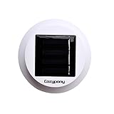 Cozypony® 3 Led solar powered bright wireless landscape Light water resistant for Fence Gutter outdoor garden wall pathway with switch