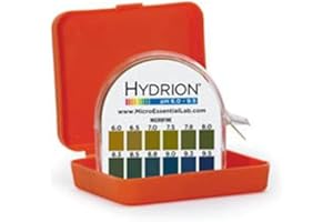 Micro Essential Lab MF-1608 Hydrion Microfine Short Range pH Test Paper Dispenser, 6.0 - 9.5 pH, Double Roll