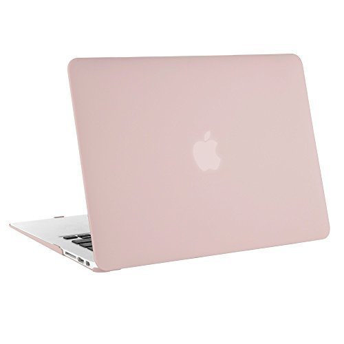 Mosiso Plastic Hard Case with Keyboard Cover with Screen Protector for MacBook Air 13 Inch (Models: A1369 and A1466), Rose Quartz
