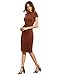 MakeMeChic Women's Short Sleeve Classy Solid Stretchy Wear To Work Pencil Dress