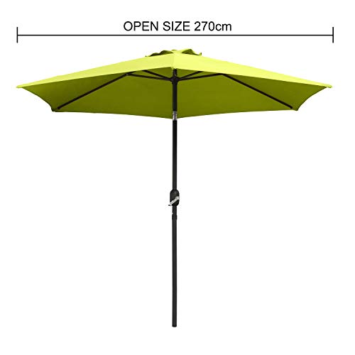 Ribelli Sonnenschirm Ø 240/270cm UV50+, Knickbarer Strandschirm Gartenschirm Marktschirm, Terrassenschirm mit Drehstange… – Bild 3