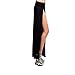 MEXI Colorful Popular Trends High Waisted Double Slits Sexy Women Maxi Skirt Black