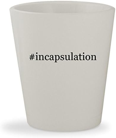 #incapsulation - White Hashtag Ceramic 1.5oz Shot Glass