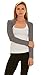 Red Hanger Women Bolero Long Sleeve Shrug Crop Top, Charcoal-XL