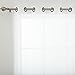 Best Home Fashion CLOSEOUT Wide Width Crushed Voile Sheer Curtain - Antique Bronze Grommet Top - White - 100