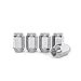 20pcs Silver Bulge Lug Nuts - Metric 12x1.5 Threads - Conical Cone Taper Acorn Seat Closed End - 1.4 inch Length - Installs with 19mm or 3/4 inch Hex Socket