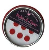 Jillily Studio Poke-A-Dots Sticky Thimbles Self Adhesive Thimble Fingertip Pads (18 dots) In A Cute Re-usable Tin