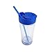 Mighty Mug Spill-Free Ice Tea & Coffee Tumbler with Straw, Double-Walled, Unspillable Cup, Condensation-Free, Unbreakable Tritan Plastic, BPA Free, (Blue, 20oz)