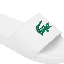 Lacoste Women's Serve Slide, White Croc, 6