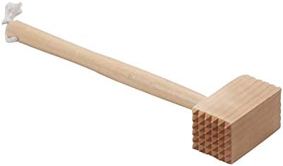Highjump Wood Meat Tenderizer,Meat Pounder Hammer Kitchen Tools for Chicken Steak Pork Veal，Beech Wood