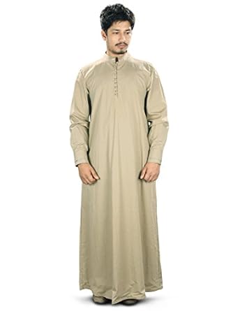 Amazon.com: MyBatua Muslim Men's Galabiyya Arabic Long 