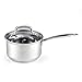 Cook N Home 2608 Lid 3-Quart Stainless Steel Saucepan, Silver