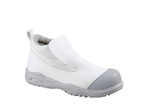 MTS Food Mocs Frost OV 971236 Safety Shoe without Laces, S2, High Ankle, White, 36 Size