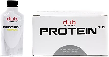 dub Protein 3.0 ADVANCED ABSORPTION FORMULA, 30 Count Tropical, Collagen Based, Crave Control, BCAA, Electrolytes, Best Absorption Protein
