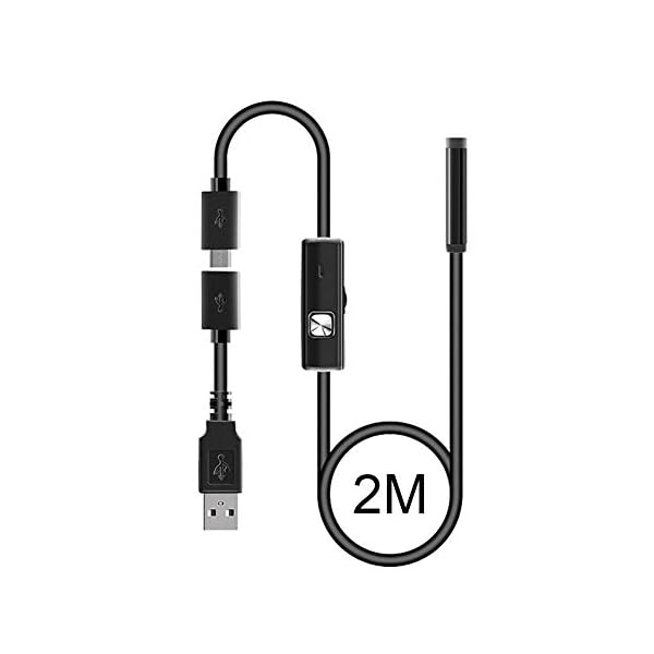 7 mm 2 in 1 USB Endoskopkamera Inspektion Kamera Borescope IP67 Wasserdicht für Android Phone Tablet PC Gerät,2M – Bild 3