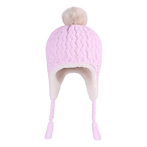 LANGZHEN Infant Pom Pom Beanie Kid Winter Hats Toddler Cap Knit