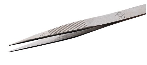 Erem 40SA Stainless Steel Straight Anti Magnetic Gripping Tweezer, 4.5" Overall Length