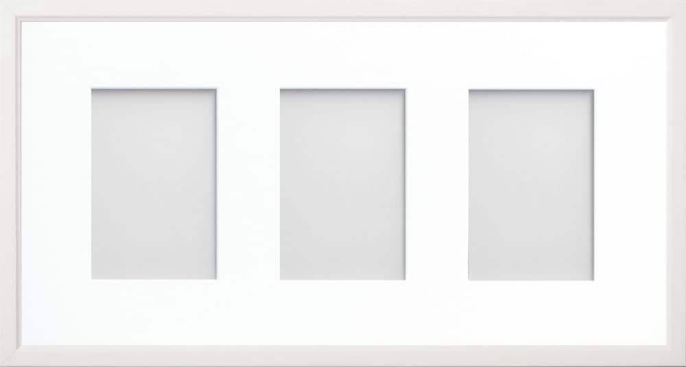 Frame Company Drayton Multi Aperture Photo Frame, White, 20x10 for 6x4 inch (x3)