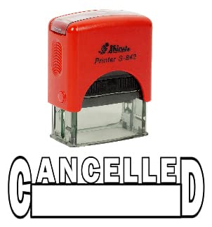 Cancelled Self Inking Rubber Stamp Custom Shiny Office Stationary Stamp