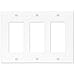 Enerlites 8833-W Decorator Light Switch/Receptacle Outlet Wall Plate, Polycarbonate Thermoplastic, Standard/3 Gang, White