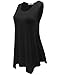 BELAROI Womens Plus size Sleeveless Comfy Tunic Tank Top (1X, Black)
