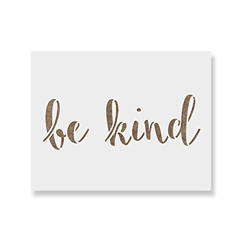 Be Kind Stencil Template for Walls and Crafts - Reusable Stencils for Painting in Small & Large Sizes