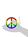 Imagine This Peace Car Magnet Sign, Rainbow, 41/2-Inch by 4-1/2-Inch