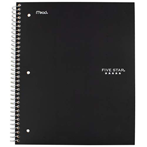 Five Star Spiral Notebook, 1 Subject, Wide Ruled